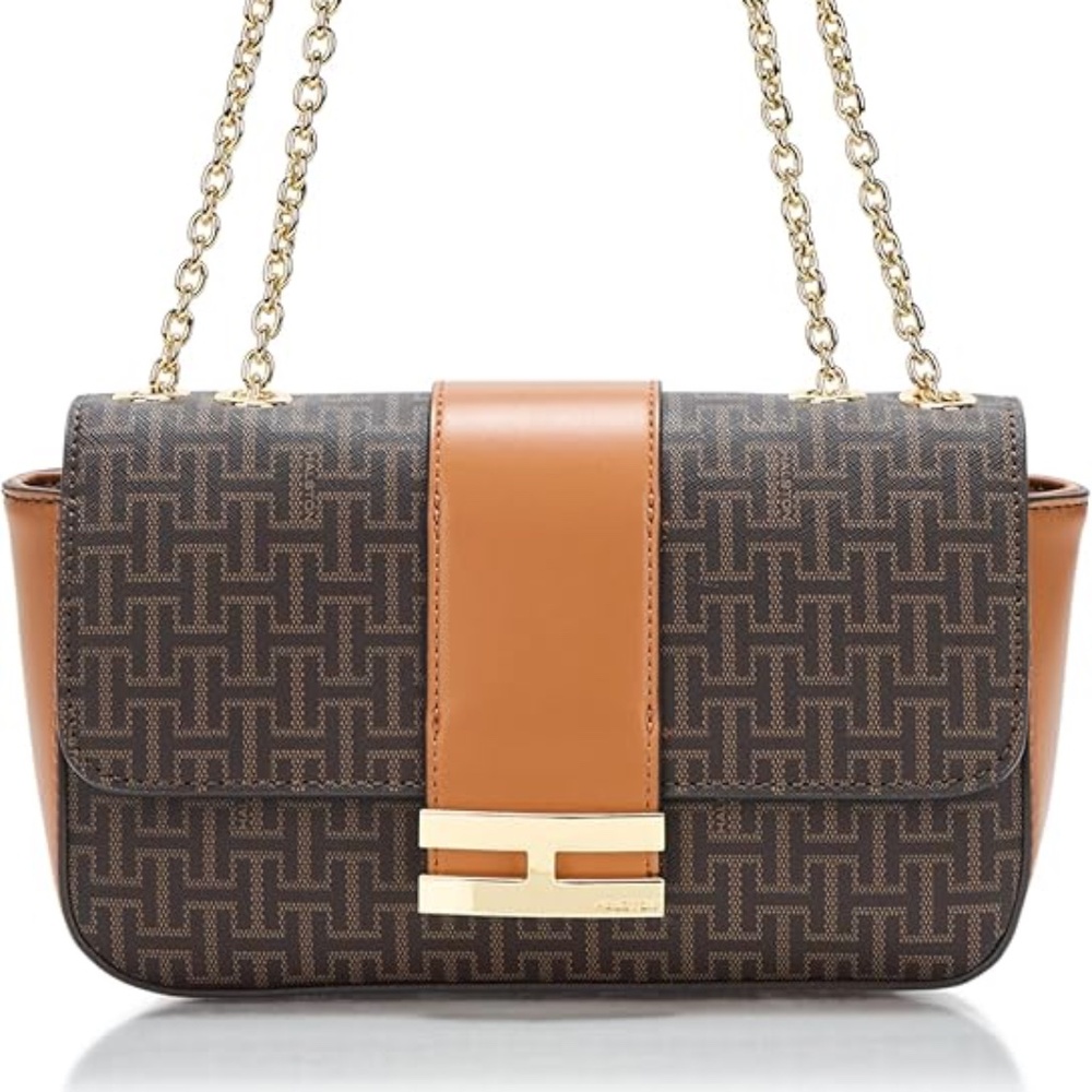 NWT H by Halston Lizzy Calf Magnetic Snap Shoulder Bag